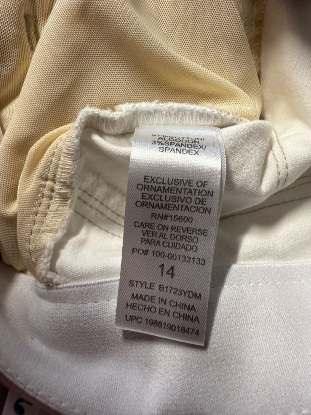 Democracy Ab Solution White High Rise Straight Leg Jeans Crop Paneled Sz 14 NWT - Picture 13 of 14